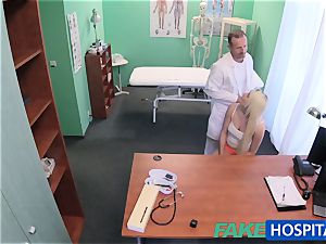 FakeHospital medic helps platinum-blonde get a raw snatch
